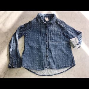 Girls size 6 denim shirt